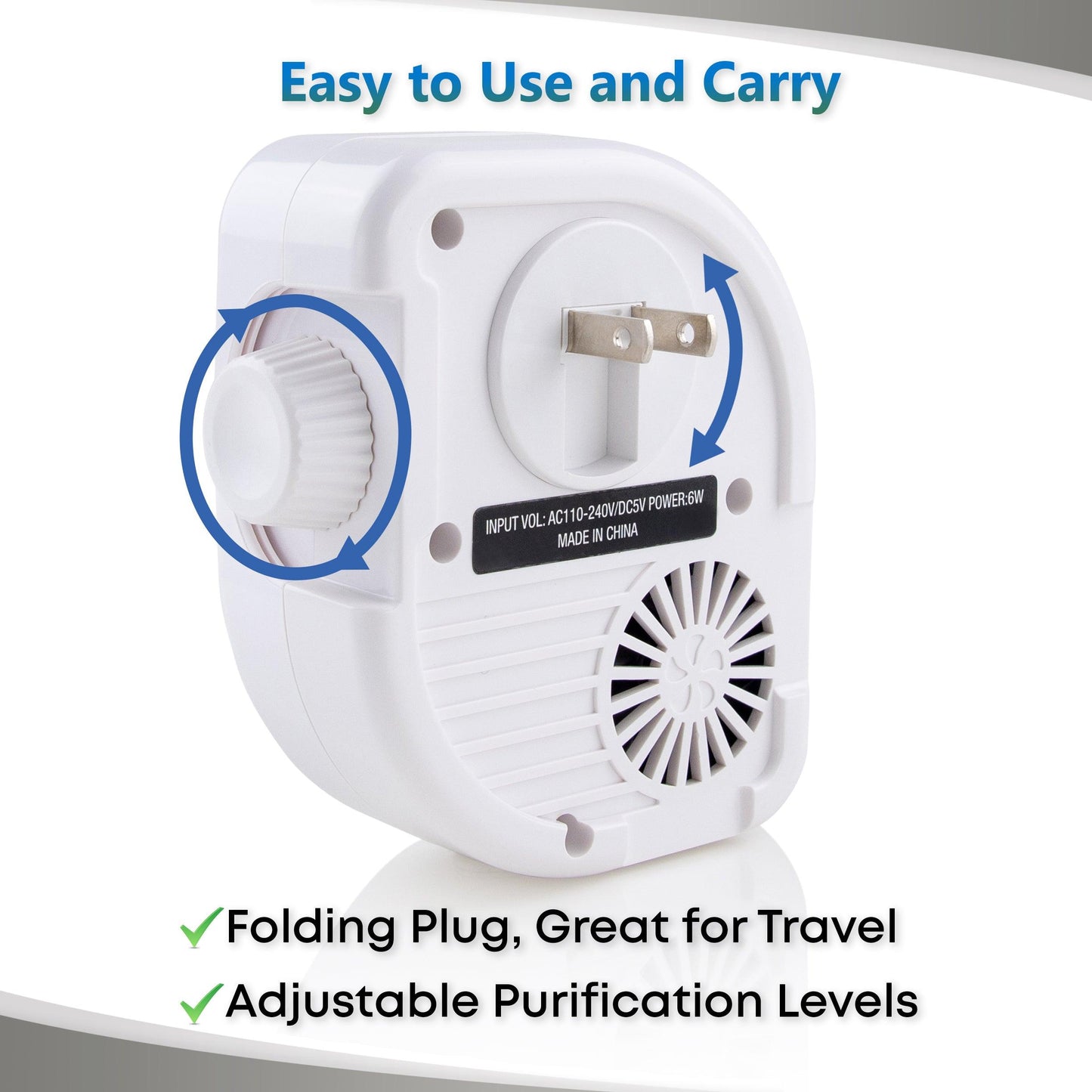 O3 PURE LEAF Plug-In Adjustable Ozone Air Purifier