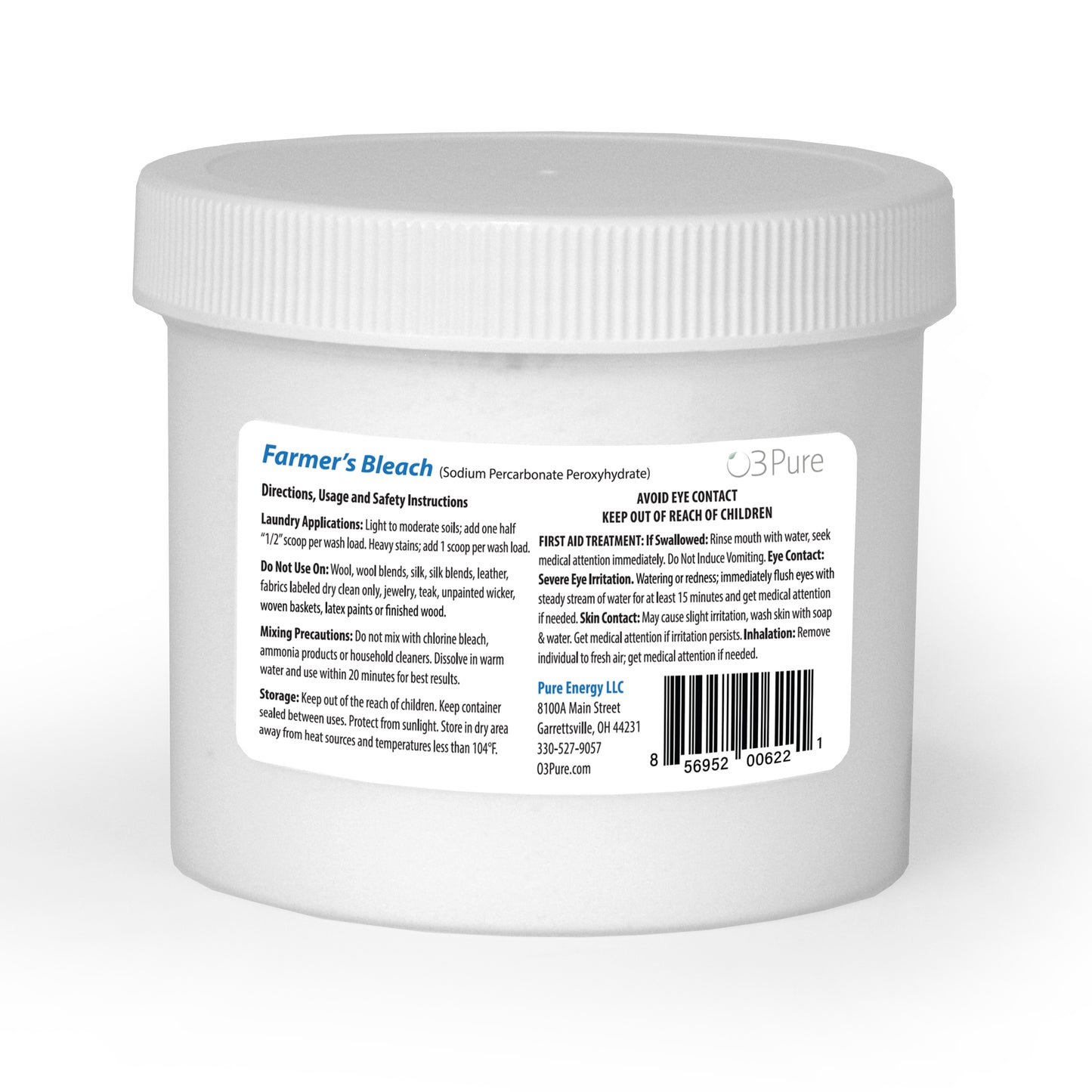 O3 Pure Sodium Percarbonate Cleaner for Clothes and Cooking Pans