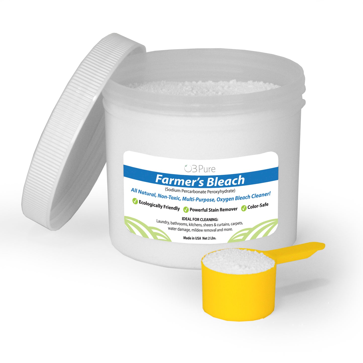 Color Safe Farmers Bleach Soap with Hydrogen Peroxide and Sodium Carbonate - O3 PURE
