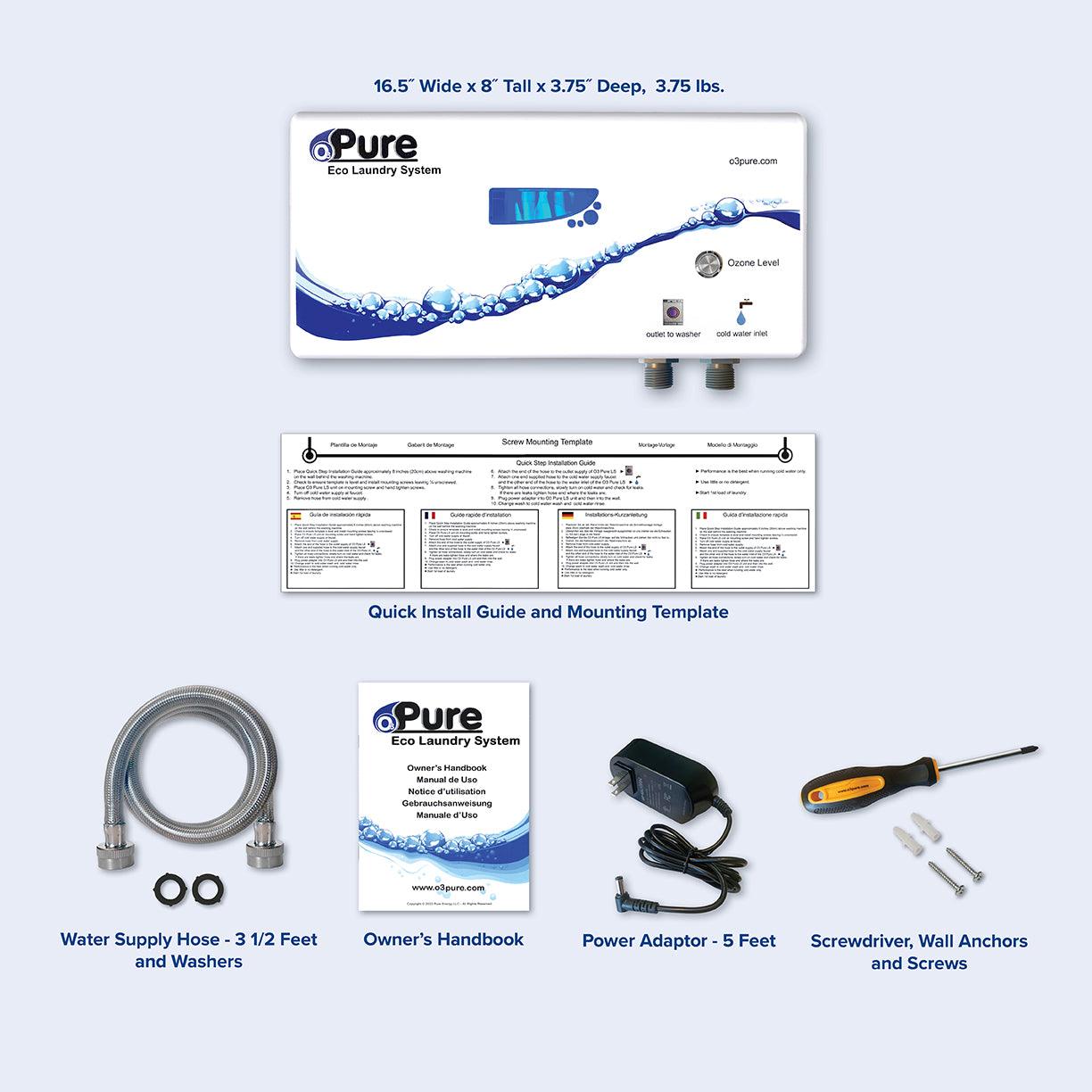 What is included in Aqueous Ozone Laundry Box