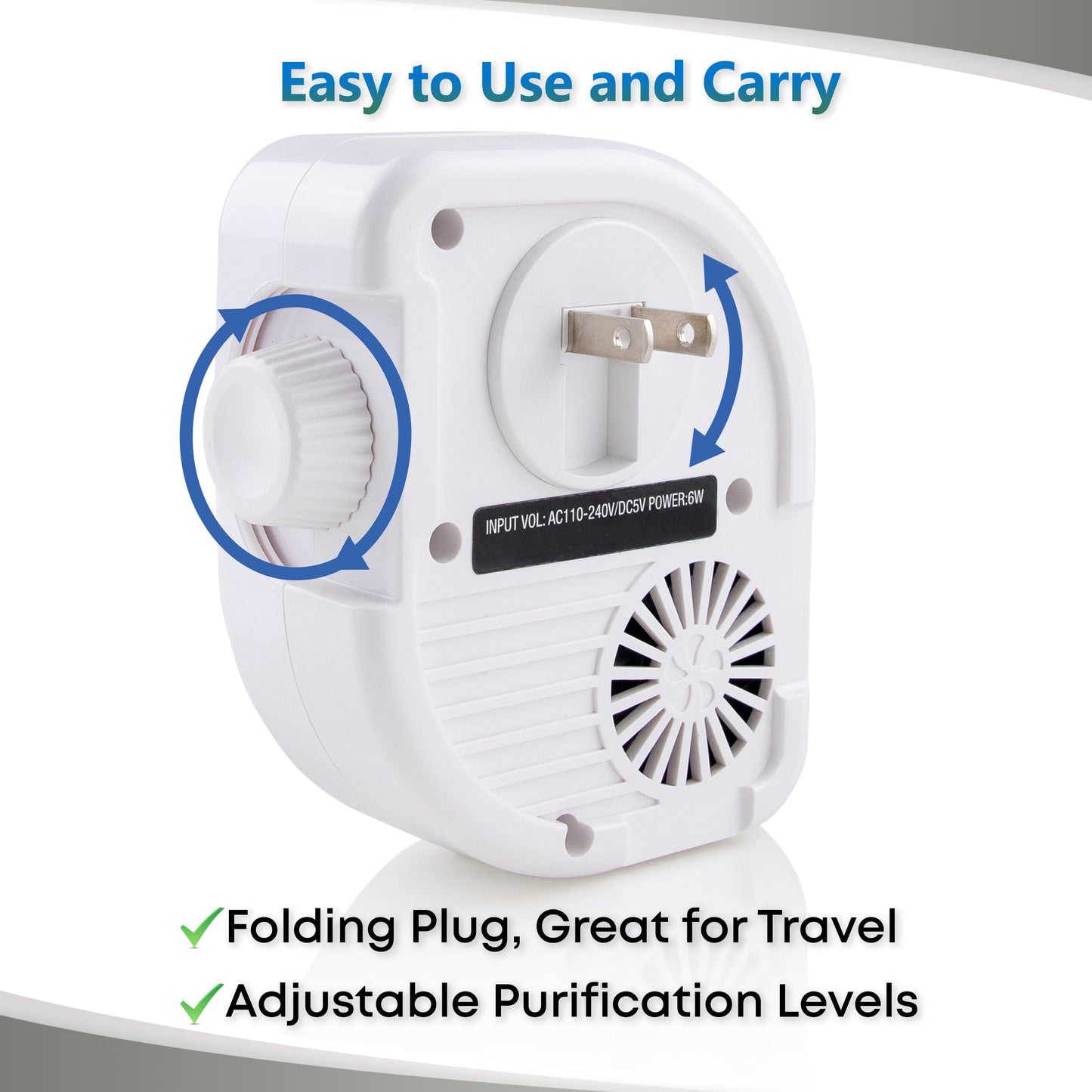 Leaf Wall Plug-In Air Purifier - Room Deodorizer & Mini Ozone Generator - O3 PURE